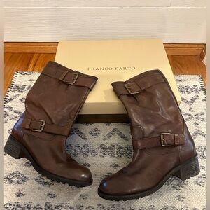 Franco Sarto dark brown boots size 9 women’s. Worn twice. Like new in the box.